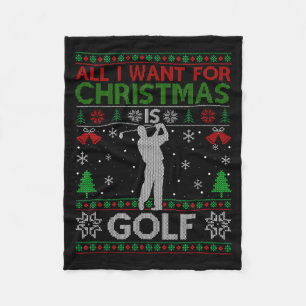 Alles, was ich zu Weihnachten will, ist Golf Hässl Fleecedecke