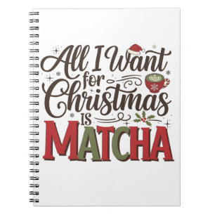 Alles, was ich zu Weihnachten will, ist Matcha-Grü Notizblock