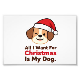 Alles, was ich zu Weihnachten will, ist meine Hund Fotodruck