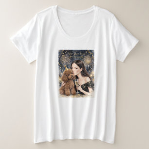 Alles, was ich zu Weihnachten will, ist Pudel Pu Große Größe T-Shirt