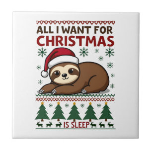 Alles, was ich zu Weihnachten will, ist Schlaf - L Fliese