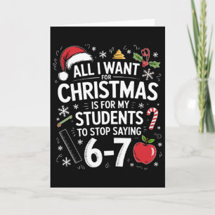 Alles, was ich zu Weihnachten will Lustiger Spruch Karte