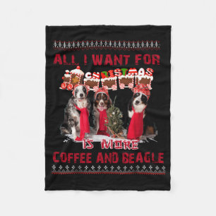 Alles, was ich zu Weihnachten Wollte, Beagle und K Fleecedecke