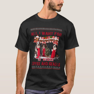 Alles, was ich zu Weihnachten Wollte, Beagle und K T-Shirt
