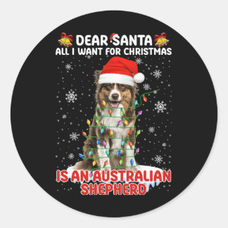 Alles, was ich zu Weihnachten Wollte, ist Australi Runder Aufkleber