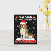 Alles, was ich zu Weihnachten Wollte, ist Beagle W Karte (Gelbe Blume)