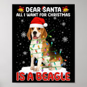 Alles, was ich zu Weihnachten Wollte, ist Beagle W Poster (Vorne)