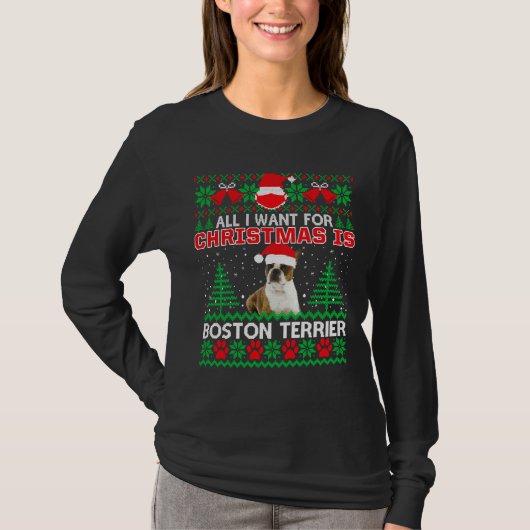 Alles, was ich zu Weihnachten Wollte, ist Boston T T-Shirt (Vorderseite)