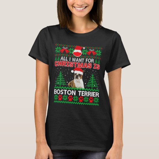 Alles, was ich zu Weihnachten Wollte, ist Boston T T-Shirt (Vorderseite)