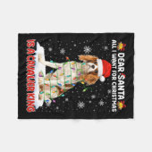 Alles, was ich zu Weihnachten Wollte, ist Cavalier Fleecedecke (Vorderseite (Horizontal))