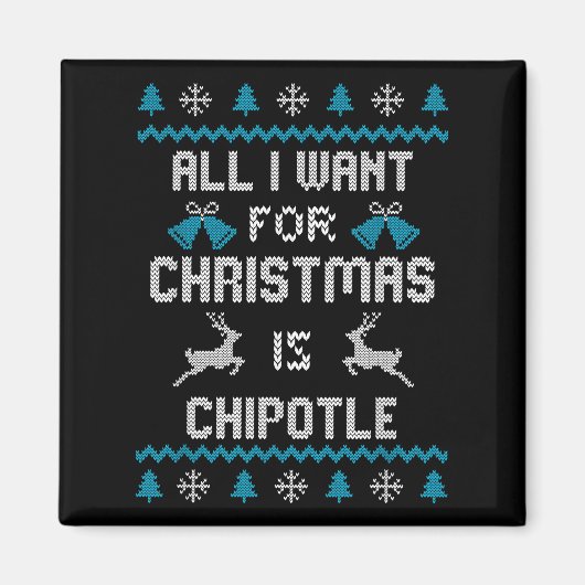 Alles, was ich zu Weihnachten Wollte, ist Chipotle Magnet (Vorne)