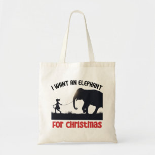 Alles, was ich zu Weihnachten wollte, ist ein Elef Tragetasche