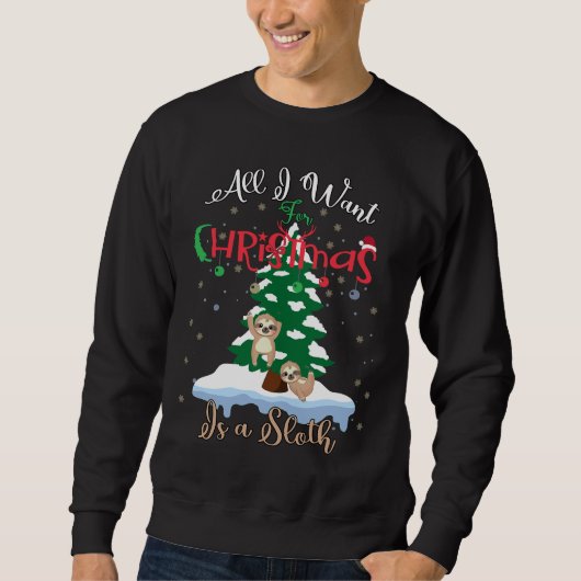 Alles, was ich zu Weihnachten Wollte, ist ein Faul Sweatshirt (Vorderseite)