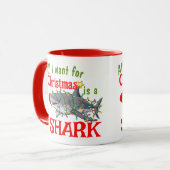 Alles, was ich zu Weihnachten wollte, ist ein Hai Tasse (Vorderseite Links)