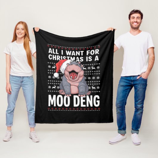 Alles, was ich zu Weihnachten Wollte, ist ein Moo Fleecedecke (Beispiel)