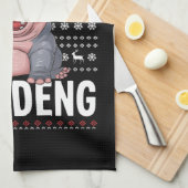 Alles, was ich zu Weihnachten Wollte, ist ein Moo  Geschirrtuch (Viertel Falte)