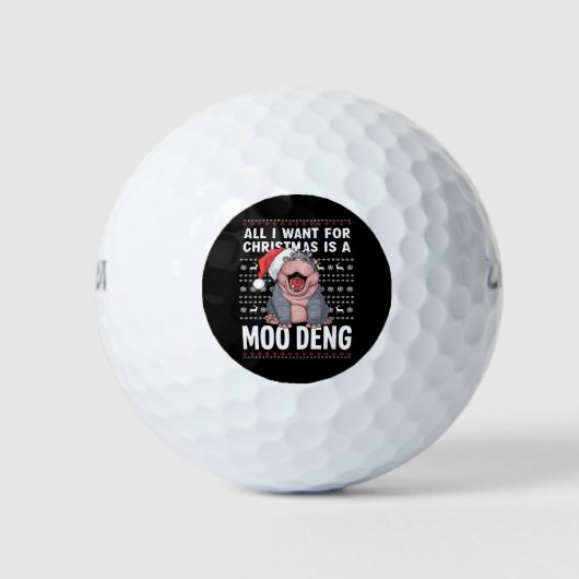 Alles, was ich zu Weihnachten Wollte, ist ein Moo Golfball (Vorderseite)