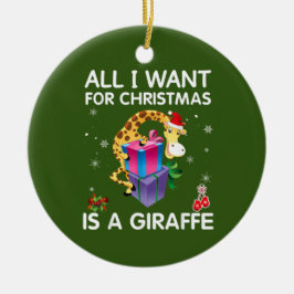 Alles, was ich zu Weihnachten Wollte, ist eine Gir Keramik Ornament