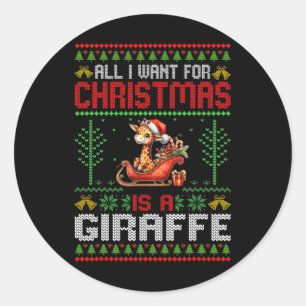 Alles, was ich zu Weihnachten Wollte, ist eine Gir Runder Aufkleber