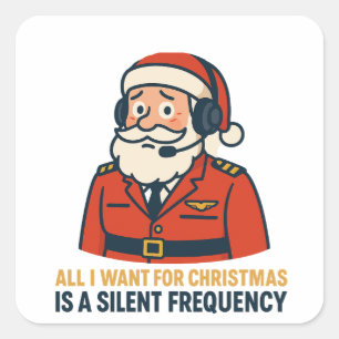 Alles, was ich zu Weihnachten Wollte, ist eine kla Quadratischer Aufkleber
