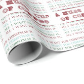 Alles, was ich zu Weihnachten Wollte, ist eine rie Geschenkpapier (Rolleneckpunkt)