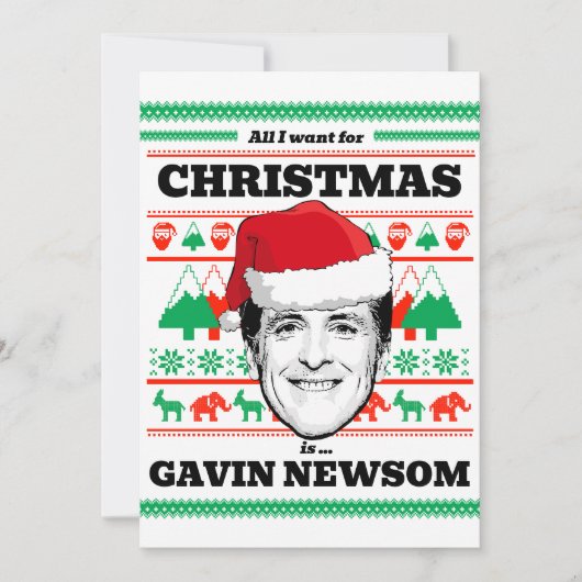 Alles, was ich zu Weihnachten wollte, ist Gavin Ne Einladung (Vorderseite)
