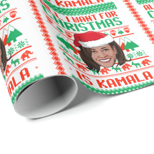 Alles, was ich zu Weihnachten Wollte, ist Kamala Geschenkpapier