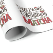 Alles, was ich zu Weihnachten Wollte, ist Matcha G Geschenkpapier (Rolleneckpunkt)