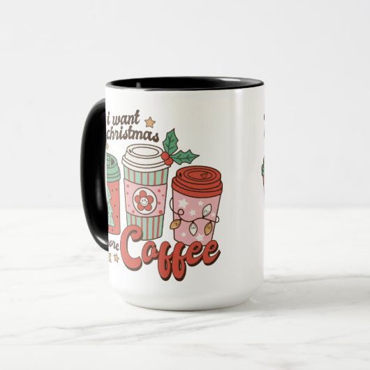 Alles, was ich zu Weihnachten Wollte, ist mehr Kaf Tasse (Vorderseite Links)