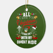 Alles, was ich zu Weihnachten Wollte, ist mehr Zei Keramik Ornament (Links)