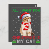 Alles, was ich zu Weihnachten Wollte, ist meine Ka Postkarte (Vorne/Hinten)