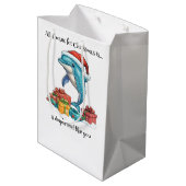 Alles, was ich zu Weihnachten Wollte, ist... Mittlere Geschenktüte (Rückseite Schrägansicht)