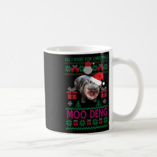 Alles, was ich zu Weihnachten Wollte, ist Moo Deng Kaffeetasse