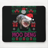 Alles, was ich zu Weihnachten Wollte, ist Moo Deng Mousepad (Vorne)