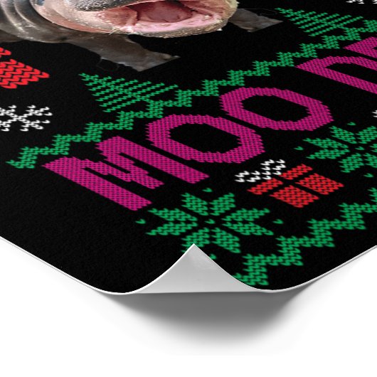 Alles, was ich zu Weihnachten Wollte, ist Moo Deng Poster (Ecke)