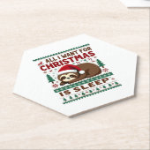 Alles, was ich zu Weihnachten Wollte, ist Schlaf - Untersetzer (angewinkelt)