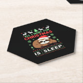 Alles, was ich zu Weihnachten Wollte, ist Schlaf - Untersetzer (angewinkelt)