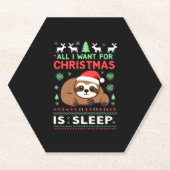 Alles, was ich zu Weihnachten Wollte, ist Schlaf - Untersetzer