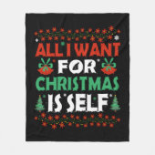 Alles, was ich zu Weihnachten Wollte, ist Selbst Fleecedecke (Vorderseite)