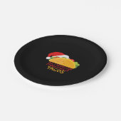 Alles, was ich zu Weihnachten Wollte, ist Tacos We Pappteller (Schrägansicht)