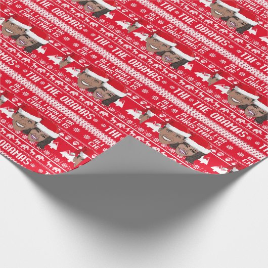 Alles, was ich zu Weihnachten wollte, ist The Obam Geschenkpapier (Ecke)
