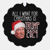 Alles, was ich zu Weihnachten Wollte, ist Trump 20 Ornament Karte (Vorderseite)