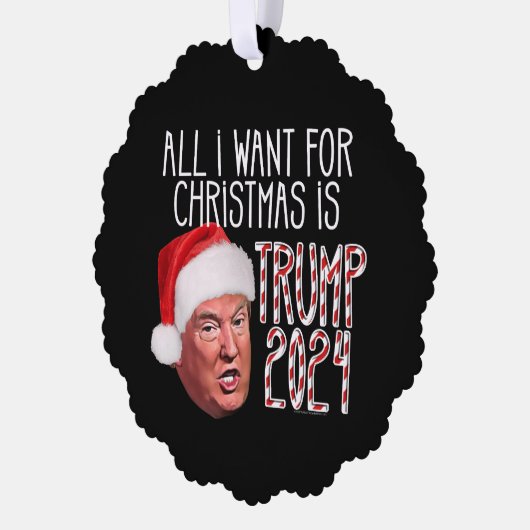 Alles, was ich zu Weihnachten Wollte, ist Trump 20 Ornament Karte (Links)