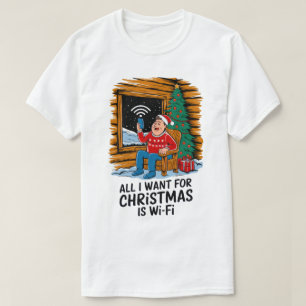 Alles, was ich zu Weihnachten Wollte, ist WiFi Fun T-Shirt
