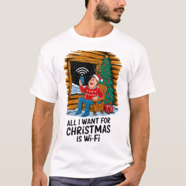 Alles, was ich zu Weihnachten Wollte, ist WiFi Fun T-Shirt
