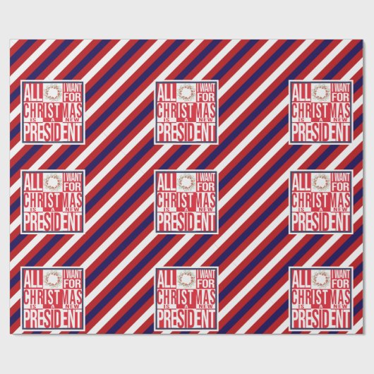 Alles, was ich zu Weihnachten Wollte New President Geschenkpapier (Flach)