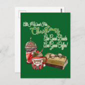 Alles, was ich zu Weihnachten Wollte, sind gute Bü Postkarte (Vorne/Hinten)