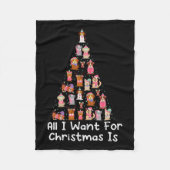 Alles, was ich zu Weihnachten Wollte, sind Hunde, Fleecedecke (Vorderseite)