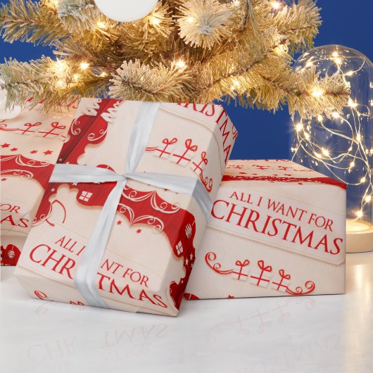 Alles, was ich zu Weihnachts-Geschenkwrap Gewollt Geschenkpapier (Feiertage)