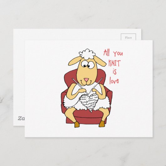 Alles, was ihr Strick ist, Liebe Postkarte (Vorne/Hinten)